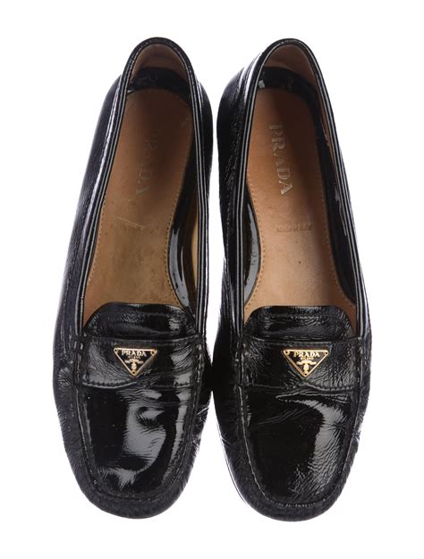 patent leather prada loafers|prada penny loafers women.